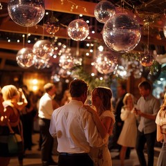 Yescom 8PCS Disco Ball Set 7″/12″/16″/20″/24″ for Party Event Wedding Multicolor