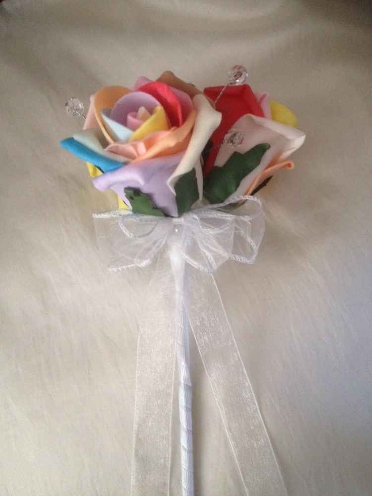 FLOWER GIRL MULTI COLOUR WAND WEDDING