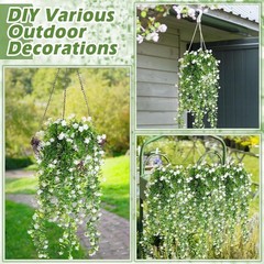 Artificial Plant Fake Eucalyptus Wall Hanging Flower Wedding Garden Home Decor