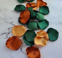 Emerald, Terracotta Rose Petals for Flower Girl Toss, Boho Fall Wedding Decor