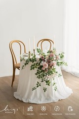 2PCS Dusty Rose Arch Flowers Artificial Floral Swags Wedding Centerpieces Faux