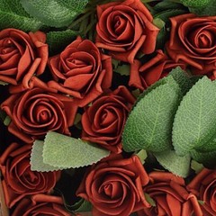 24 TERRACOTTA 2″ Mini FOAM ROSE Flowers Stems Wedding Events Decorations
