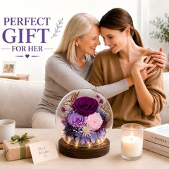 FIACO Gifts for Mom Flowers Delivery Birthday Grade A Rose, A-purple