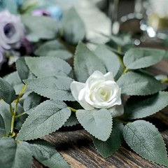 100 Frosted Green Bulk Artificial Rose Leaves Faux Greenery Party Decorations