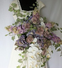 Grand Garden Orchid Cascade Faux Silk Wedding Bouquet