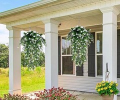 8pcs Artificial Plant Fake Eucalyptus Hanging Flower Wedding Garden Home Decor