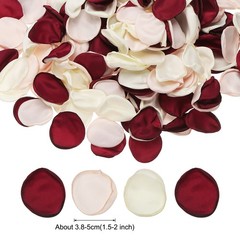 300pcs Artificial Rose Petals Fake Silk Flower Petals, White/Apricot/Red