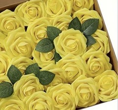 25 Foam Roses 25pcs Artificial Flowers, Fake Flowers Roses