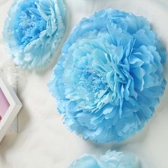 12 pack 12″ 16″ 20″ Aqua Blue Tissue Paper Carnation Flowers Party Home Backdrop