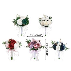 Wedding Bridal Bouquet Silk Bride Holding Flower Romantic Engagement Party