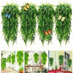 16pcs Artificial Plant Fake Eucalyptus Fern Hanging Flowe Vine Garden Home Decor