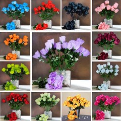 72 bushes – 504 Silk BUDS ROSES Wedding FLOWERS Bouquets Supply for Centerpieces