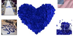 1000 Pcs Sapphire Blue Artificial Silk Rose Petals for Weddings & Parties
