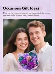 Eterfield Flowers for Delivery Prime, Mother’s Day Forever Small, Purple