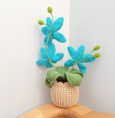 Handmade Potted Crochet Orchid – 30 cm Tall | Mothers Day Gift | Forever Orchid