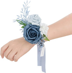 2Pcs Prom Wrist Corsage Artificial Flowers, Girl/Mother Corsages Wristlet Décor