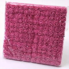 144Pcs Mini PE Foam Rose Heads Red Lace Flowers DIY Wedding Home Decor 2cm