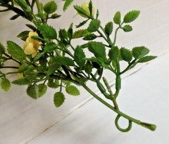 Mini Yellow Rose Floral plastic Garland Spring Summer Wedding Mantel Door 6 foot