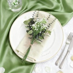 120 Pcs Mixed Artificial Eucalyptus Leaves Stems Bulk,Baby Breath Green-120pcs