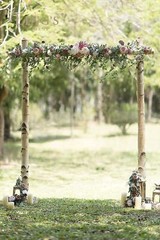 Ling’s Moment 6.5FT Backdrop Floral Garland, Spring Artificial Wedding Arch F…