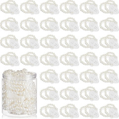 64 Pcs Corsage Wristlet Bracelet Prom Elastic Pearl Bands Wedding Corsage Pearl