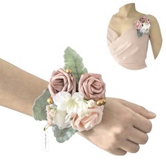 Lookein Set of 6 Bridesmaid Corsage for Wedding Flowers Shoulder Corsages Bri…
