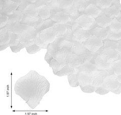 Versatile 3000 PCS White Silk Rose Petals for Weddings, Anniversaries, & Parties