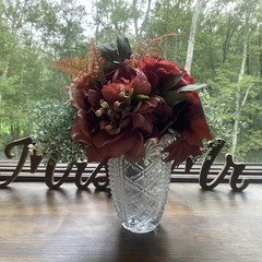 Bridal Wedding Bouquet Lovely Budget Handmade Faux Florals Dusty Rose Green