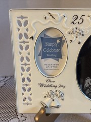 25th Anniversary PictureFrame “Our Silver Anniversary”Photo Safe 312 New
