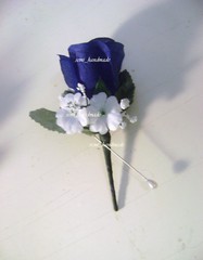 Purple~Navy~Red~Ivory~Maroon~White~Rose Pin Corsage~Pin Boutonniere~wedding~Prom