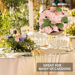 25/50pcs Foam Roses Artificial Flower Wedding Bride Bouquet Home Party Decor