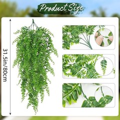 16X Artificial Wisteria Vine Garland Fake Flower Fern Plant Garden Wedding Decor
