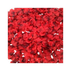 2 In. Dark Red Silk Rose Artificial Foliage Petals for Romantic Night, Wedding,