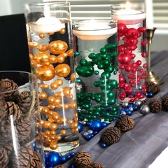 Black Gold Vase Filler Pearls | Black Gold Floating Pearls | 150 PCS Black Go…