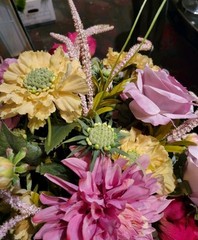 Professional Bridal Bouquet Silk Faux Flowers Colorful Spring Summer Loose Style