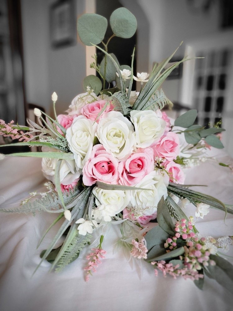 Wedding Bouquet and Boutenniere Bridal Flower Bouquet