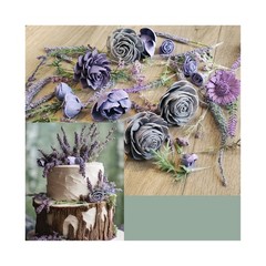 Lavender Gray Bridal Bouquet Sola Wood Bridesmaid Natural Purple Wedding Flowers