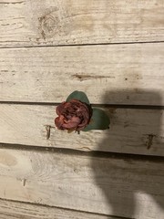 Dusty Pink and Burgundy Wedding Bouquet with matching boutonnière