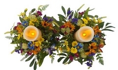 Spring Summer Candle Rings,Floral Candle Rings Wreaths 6 Inch,Daisy and Sunfl…