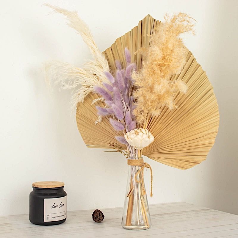LAVENDER 50 Stems 15″ Rabbit Tail Dried Natural Pampas Grass SPRAYS Party Events