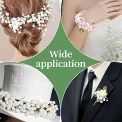 Baby Breath Artificial Flowers Bulk 15 Pcs Real Touch Faux 15PC White
