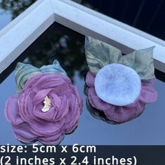 10pcs Artificial Mesh Chiffon Flowers 3D Rose Handmade for Hair Accessories DIY