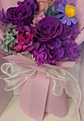 Lovenfold Flowers Preserved Flowers Bouquets, Purple Rose Bouquets