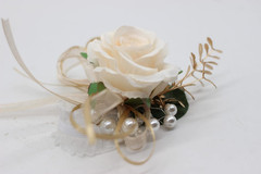 2 Corsages, Handmade Artificial Peony Rose Wrist Corsage Wristlet Wedding Prom S