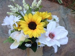 Wedding Flowers Bridal Bouquet Decorations MOH Bridesmaids Sunflowers Reception