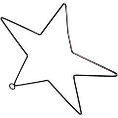 Versatile Pentagram Shaped Wreath Support Iron Frame for Creative Art Projects