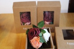 Ling Moments artificial Roses 5 flowers in each box 3 boxes earth tones