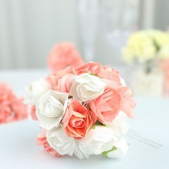 144 pcs Pink CRAFT 0.5″ wide MINI PAPER ROSES Wedding Party Flowers SALE