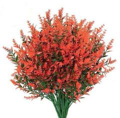 8Bundles Artificial Plants Flowers Fake Outdoor Plastic Faux UV Resistant Decor