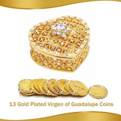 FANYX Arras Para Boda Catolica, Wedding Coins Set With 13 5.9×4.4, Gold